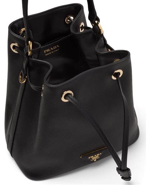 prada leather bucket bag|Prada medium saffiano leather bag.